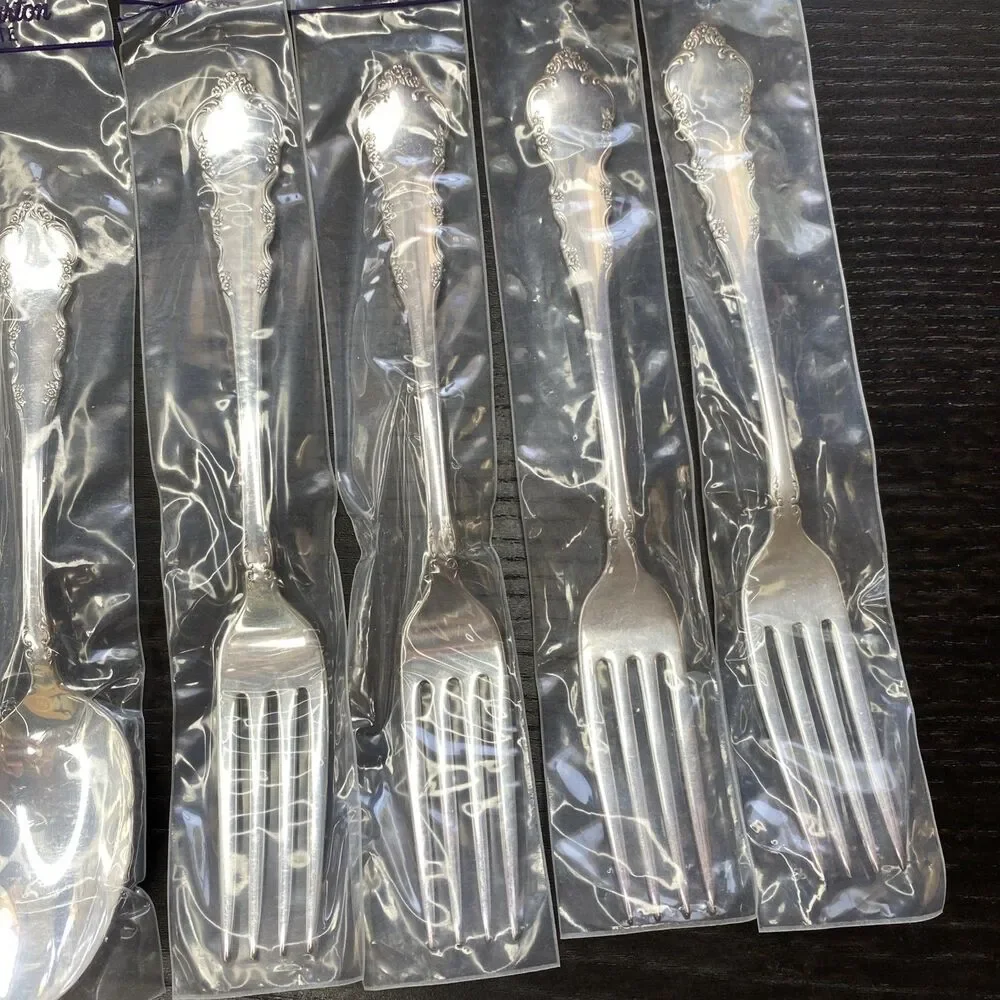 Reed Barton Dresden Rose Silverware 4 Place Settings Of 5 Pcs Silverplated (20)